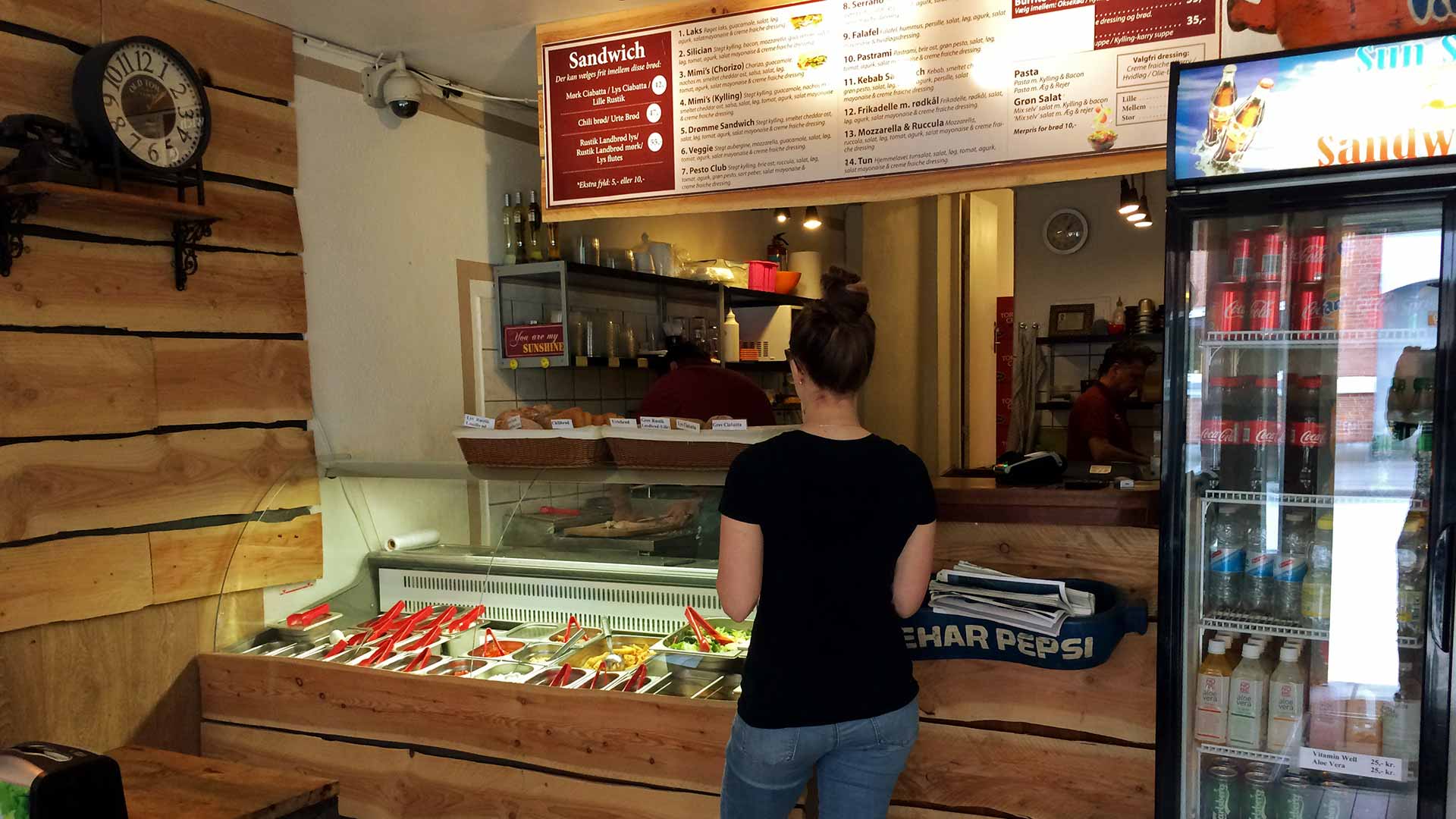 A photo of the inside of Sunshine Sandwich bar