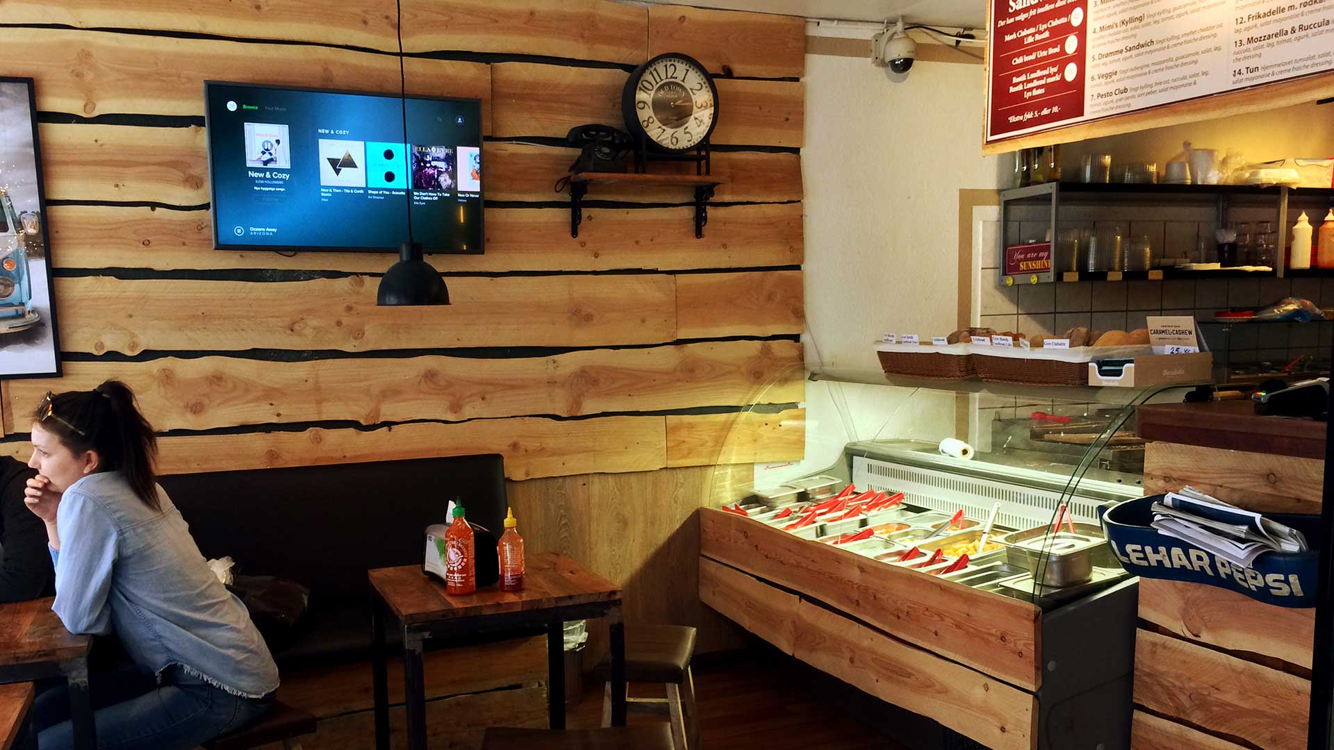 A photo of the inside of Sunshine Sandwich bar